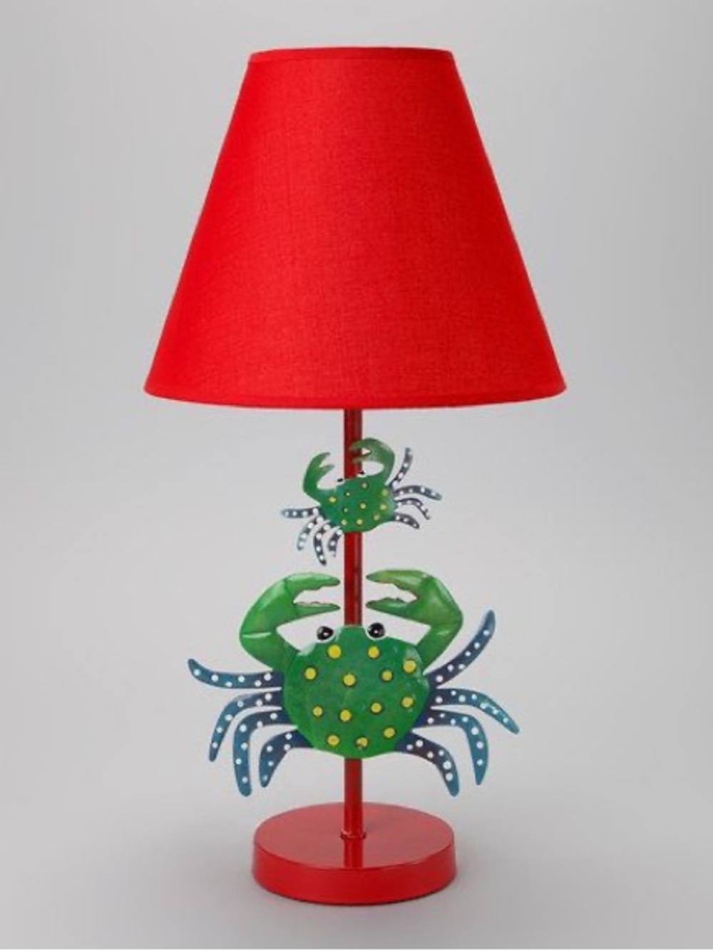 Nautical “Crab” Metal Stick Red Modern Lamp